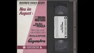 Warner Video News - August 1985 VHS (Dracula, Christopher Lee, James Bond 007, James Dean)
