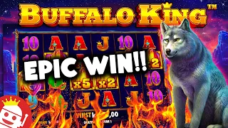 🤩 BUFFALO KING 🐺 CRAZY WILD MULTIPLIER LINE HIT!