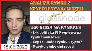 KRYPTOWALUTY 🔴 Bessa na rynku krypto GLASSNODE  Ryzyko Recesji FED Celsius DeFi BTC ETH analiza #30