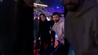 Irina Shayk & Gerard Piqué at NBA Paris. #gerardpiqué #irinashayk