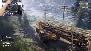 Transporting a sequoia tree Part II - SnowRunner | Thrustmaster T300RS