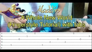 A Whole New World (Fingerstyle Tutorial) with TABS