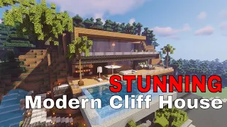 Modern Cliff House | Minecraft Build Cinematic Showcase