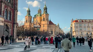 Prague (Praha) Walking Tour, Old Town, Capital of Czech Republic, 2022 | 4K HDR 60 FPS | ASMR