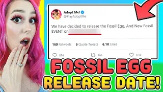 REAL FOSSIL EGG RELEASE DATE ! Official Adopt Me Fossil Egg Update ! Roblox Adopt Me Fossil Isle