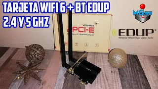 Tarjeta WiFi 6 AX 1800 Mbps Dual Band + Bluetooth 5.2 PCI-e EDUP | Unboxing Review e Instalacion