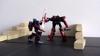 Optimus vs Sentinel Prime vs Megatron Cyberverse | Stop motion