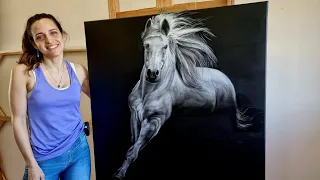 143. Secretos para pintar un caballo en forma realista con acrilico u oleo!!