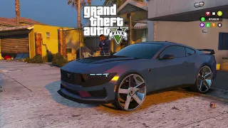 GTA 5 - REAL LA STREET LIFE SEASON 2 - 2024 MUSTANG DARKHORSE ON 26'S - LA REVO #18