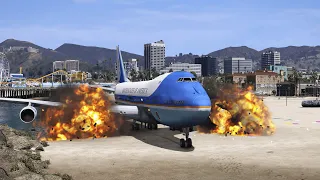 Boeing VC-25 Engines Exploded During Emergency Landing | GTA 5