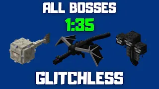 Minecraft - All Bosses in 1:35 (TAS)