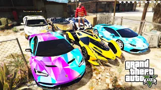 GTA 5 - Stealing MODIFIED Luxury Lamborghini Cars with Trevor! | (GTA V Real Life Cars #71)