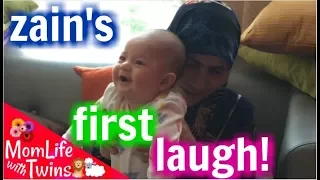 FIRST LAUGH! TWIN BABY AT 4 MONTHS OLD