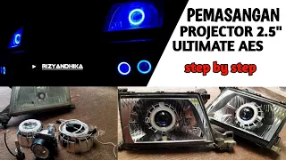 Pasang Projector Ultimate 2.5" AES + Led h1 | step by step