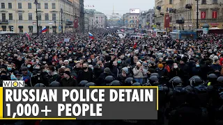 Police arrest over 1,000 people at Russia protests backing jailed Kremlin foe Navalny