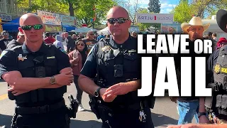 Clovis Police Unlawfully TRESPASS Man From PUBLIC Under Threat Of ARREST | BIG HAT DAYS 2024