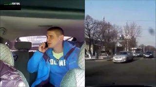 Страшные аварии и ДТП на видео регистратор,направленный внутрь салона ! Лица попавших в аварию!