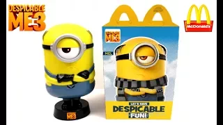 2017 DESPICABLE ME 3 MINIONS MEL McDONALDS HAPPY MEAL TOYS MOVIE THEATER CUPS FULL COLLECTION SET US