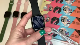 Обзор Смарт часов M7 mini⌚️лучшая копия Apple Watch 7 41mm🔥настройка на телефон