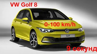 VW Golf 8 Разгон до 100 за 9 секунд (2.0, 115 л.с)