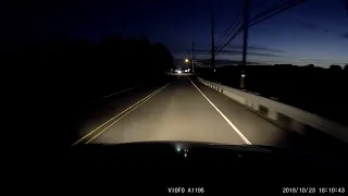 Dashcam video car hits deer
