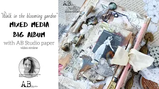 Mixed media album with AB Studio paper and die-cutted elements by MimiCut