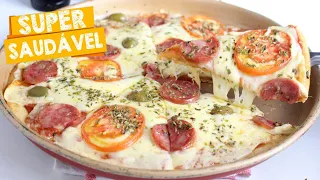 PIZZA FIT DE TAPIOCA NA FRIGIDEIRA | SAUDÁVEL E SEM GLÚTEN