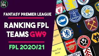 Ranking Premier League Teams for FPL Gameweek 9 and beyond | Fantasy Premier League Tips 2020/21