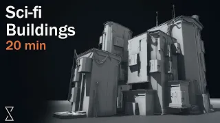 Houdini sci-fi Buildings || Tutorial