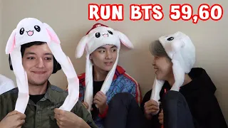 Cute Bunny Hats - RUN BTS 59 60 Reaction