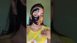 Charcoal Vs Everyuth Peel Off Mask 😳🤯😱 #shorts #trendinghacks #viralshorts #viralhacks #short #hacks