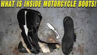 What is Inside A Motorcycle Boot? | Boots Cut Open!