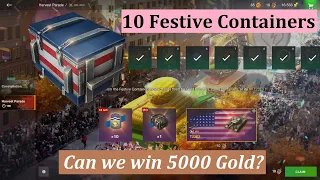 WOT Blitz Harvest Parade Event - Lets Open 10 Festive Containers & Try to Win Cornucopia (5000 Gold)