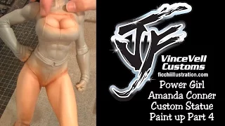 Power Girl Amanda Conner Custom Statue Paint Up Part 4