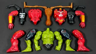 Merakit Mainan Hulk Smash vs Hulk Buster vs Siren head vs Venom Miles Morales Marvel Superhero toys