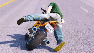 GTA 5 Crazy Motorcycle Crashes Episode 13 (Euphoria Physics Showcase)