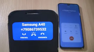 Incoming call & Outgoing call at the Same time Samsung Galaxy A40 +S4 Mini Android 11