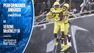 Oregon's Verone McKinley's two picks earn him Pac-12 Defensive Player of the Week honors