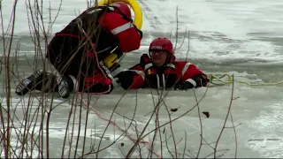 As temperatures drop around the region, rescue workers prep for ice rescues