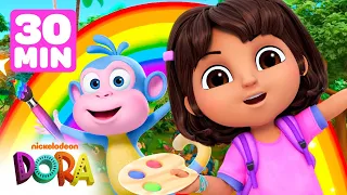 Dora's Fun with Colors! w/ Boots 🎨 30 Minute Compilation | Dora & Friends