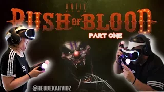 Couple virtually terrified playing Until Dawn: Rush of Blood - Part 1 (PlayStation VR game play)