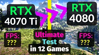 RTX 4070 Ti vs RTX 4080 TEST in 12 GAMES / DLSS 3 / 1080p 1440p 4K / Ray Tracing / R9 7950X3D