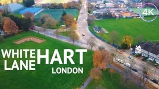 💛4K DRONE footage of WHITE HART LANE | WOOD GREEN | LONDON