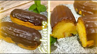 Заварные пирожные "ЭКЛЕРЫ", Eclair Recipe! Еда из фильмов "Поймай меня, если сможешь"!