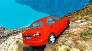 GTA 4 Cliff Water Jumps & Crashes (Real Cars Mod) ep.1