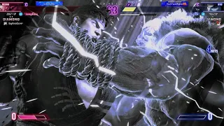 Ryu parry them Akuma blasts, Let's stay go