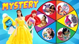 Spin the Wheel Missing Troll Poppy Mystery Clue Game! W/ Belle, Ariel & Moana