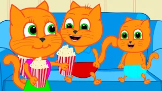 🔴 AO VIVO! Família de Gatos - Pipoca Сaseira | Desenho Infantil em Português Brasil