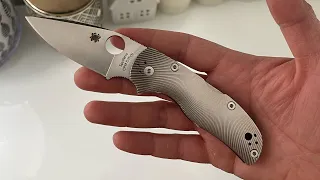 Spiderco Native 5 fluted titanium rare knife unboxing and first impressions