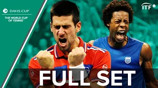 Novak Djokovic v Gaël Monfils | Full Final Set | Serbia v France | 2010 Davis Cup Final | ITF